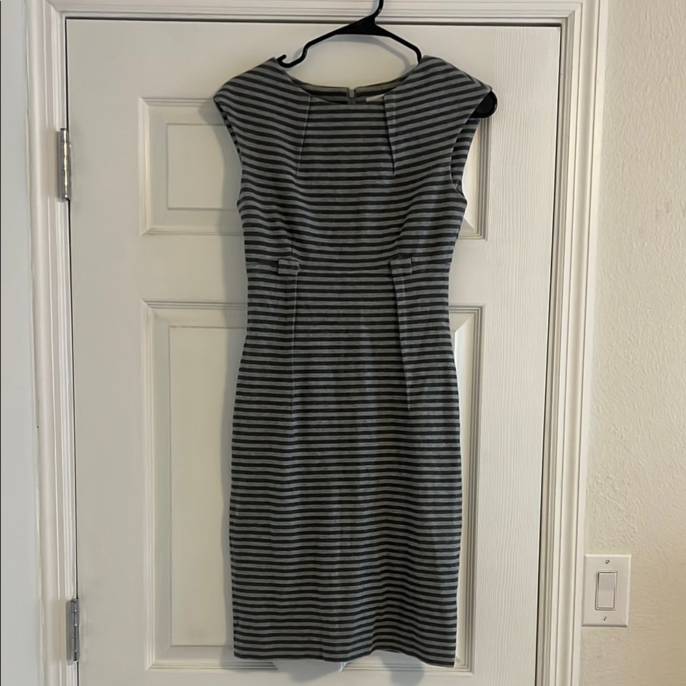Calvin Klein Striped Gray Dress